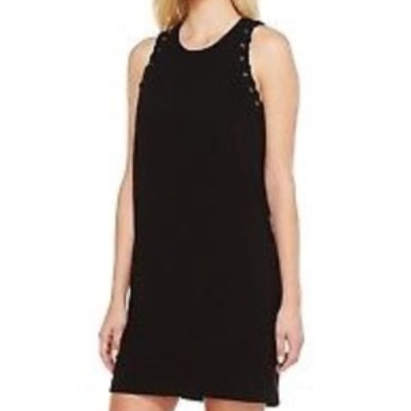 Karen Kane Black Sleeveless Shift Dress - Picture 2 of 10